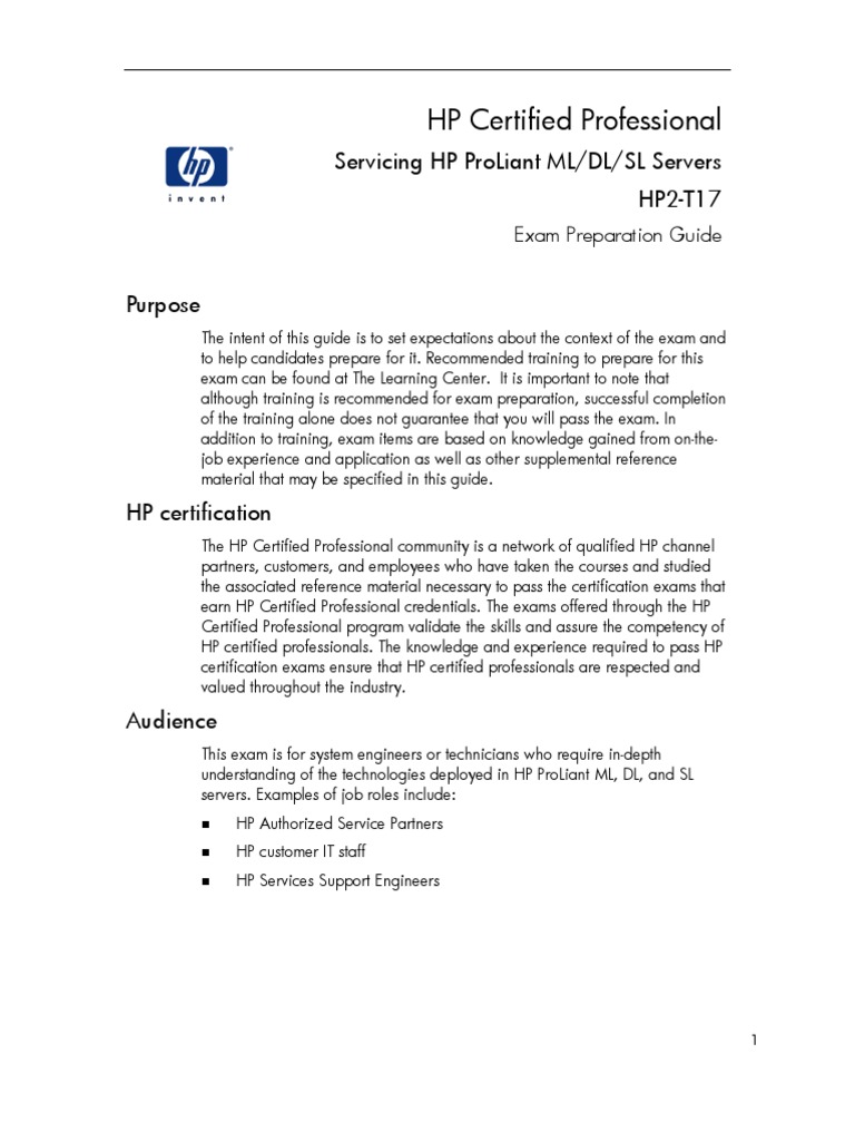 hp2-t17 exam